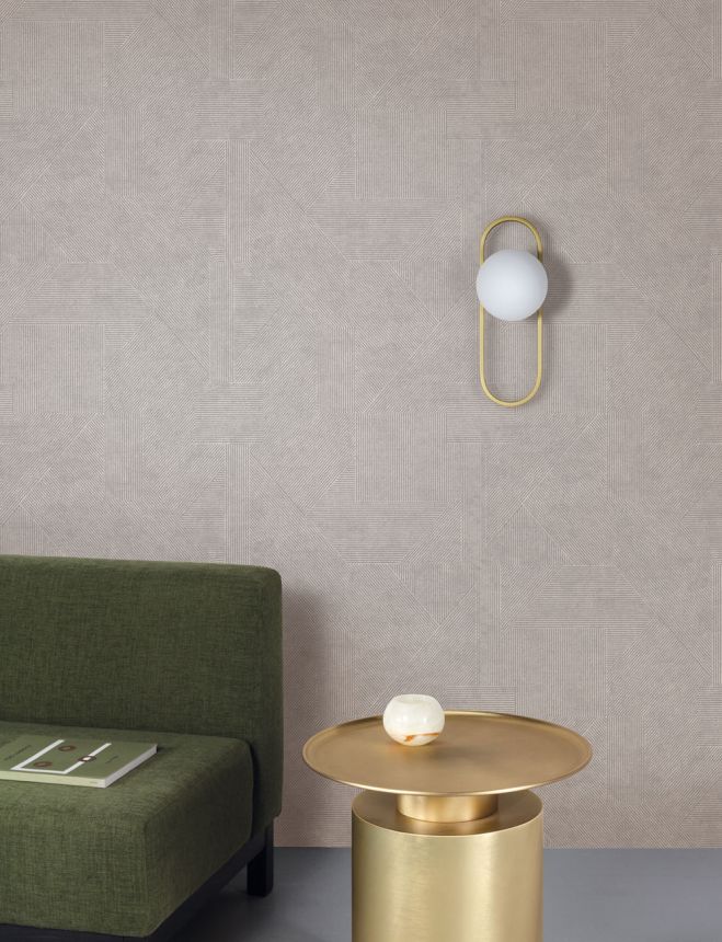 Wallpaper, cream, fabric imitation, PRI401, The Texture Book, Masureel