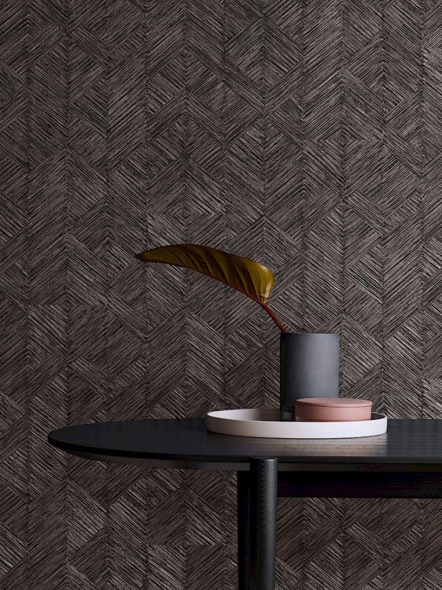 Wallpaper, brown and black, graphic, TRI102, The Texture Book, Masureel