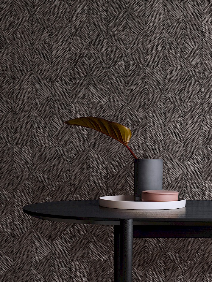 Wallpaper, brown and black, graphic, TRI102, The Texture Book, Masureel