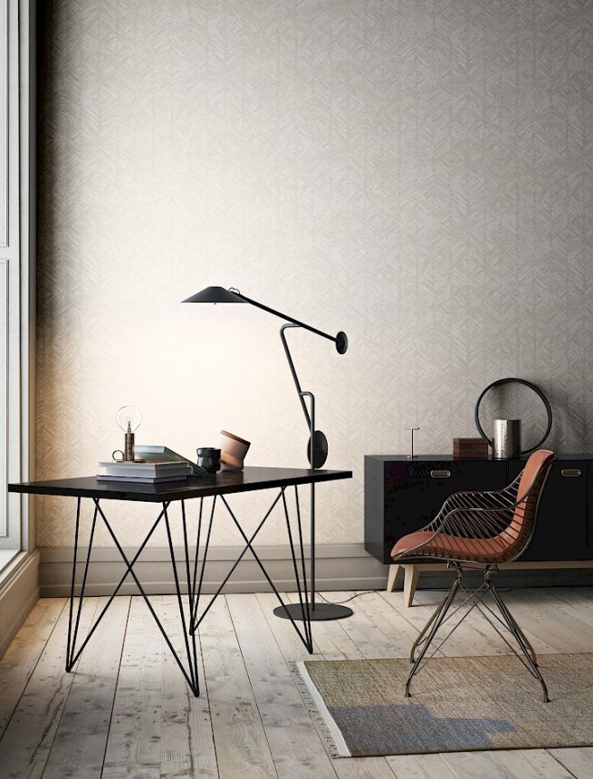 Wallpaper, grey and beige, graphic, TRI104, The Texture Book, Masureel