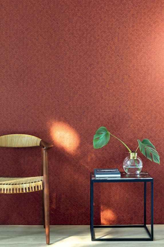 Wallpaper, red, matting imitation, WIL302, The Texture Book, Masureel