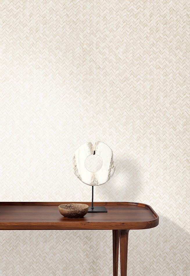 Wallpaper, white and cream, matting imitation, WIL303, The Texture Book, Masureel