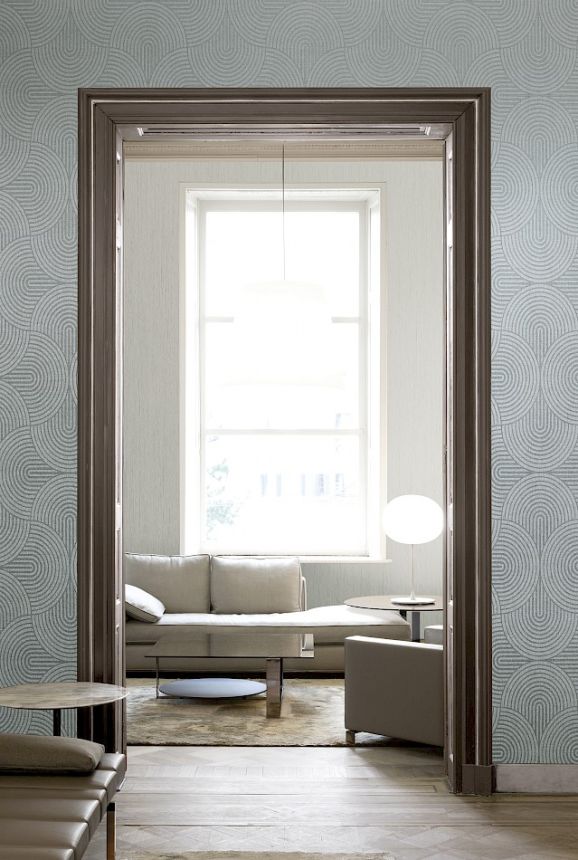 Wallpaper, grey and green, graphic, Art Deco, EAR603, The Texture Book, Masureel