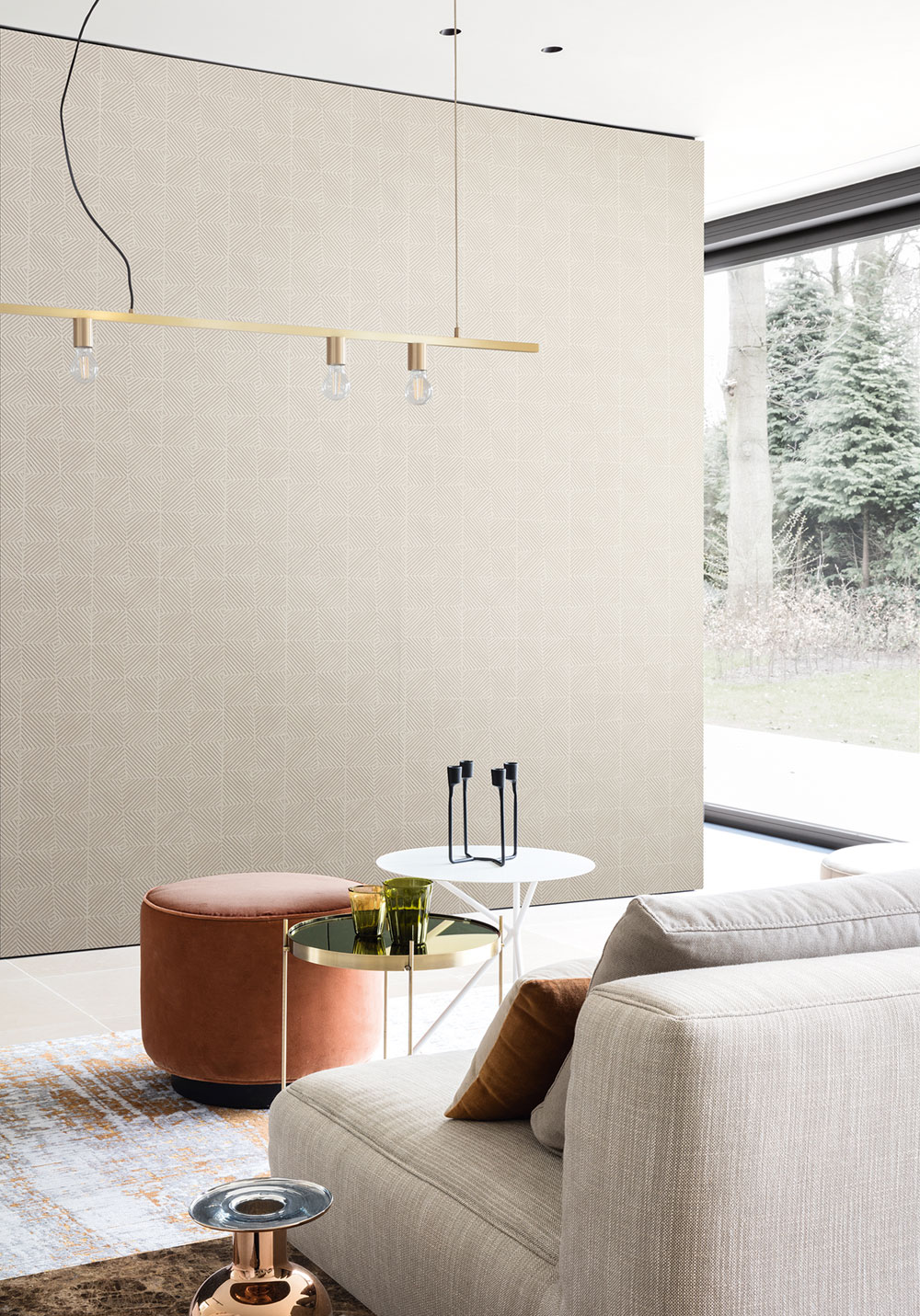 Wallpaper, cream, graphic, EAR304, The Texture Book, Masureel