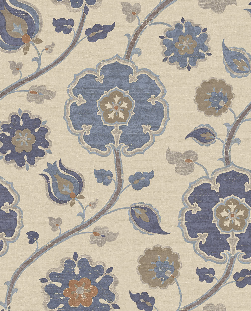 Wallpaper, blue, flowers, 350610, Amber, Eijffinger