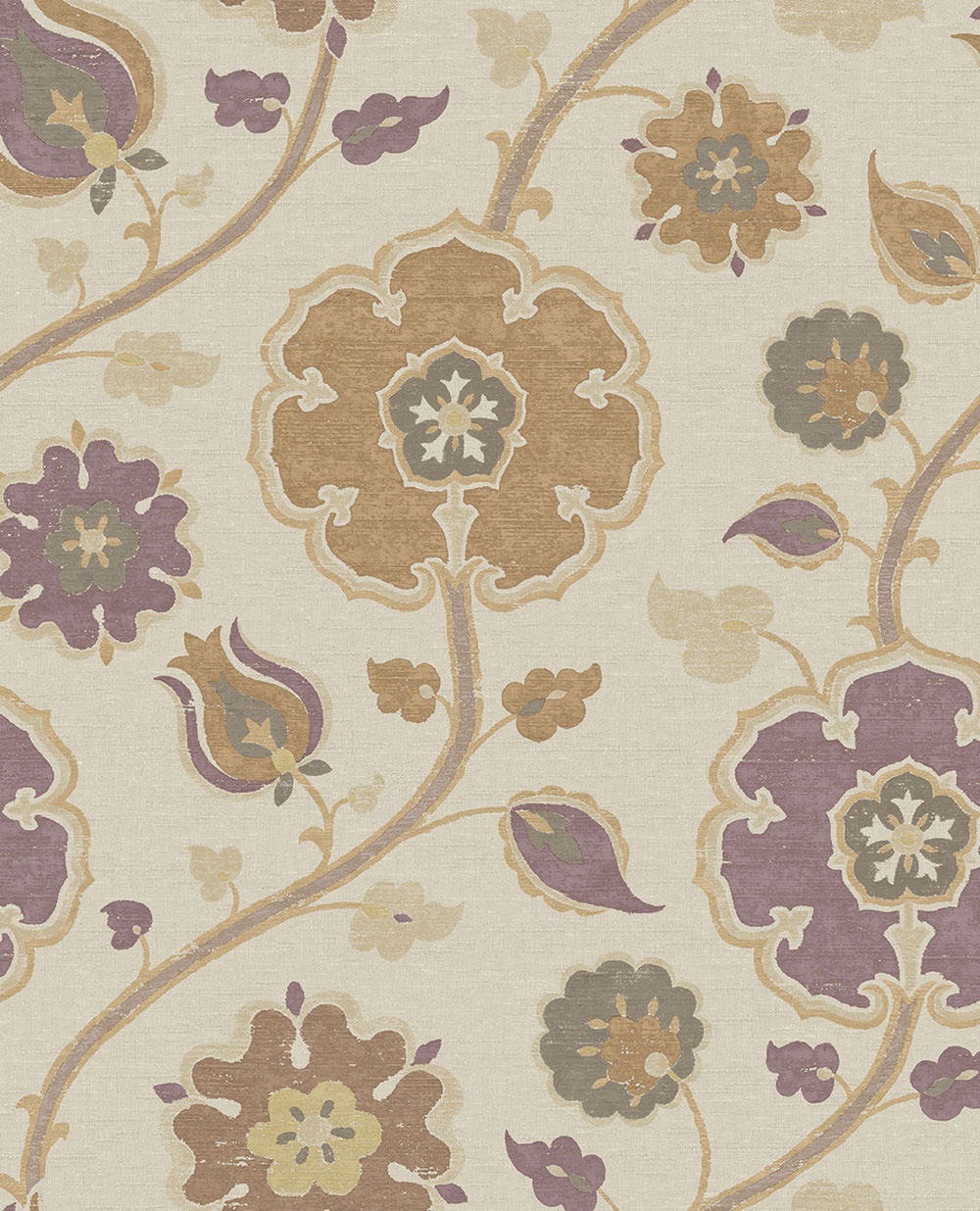Wallpaper, burgundy-brown, flowers, 350611, Amber, Eijffinger
