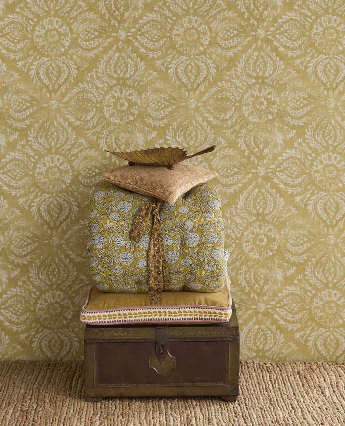 Wallpaper, yellow, ornaments, 350623, Amber, Eijffinger