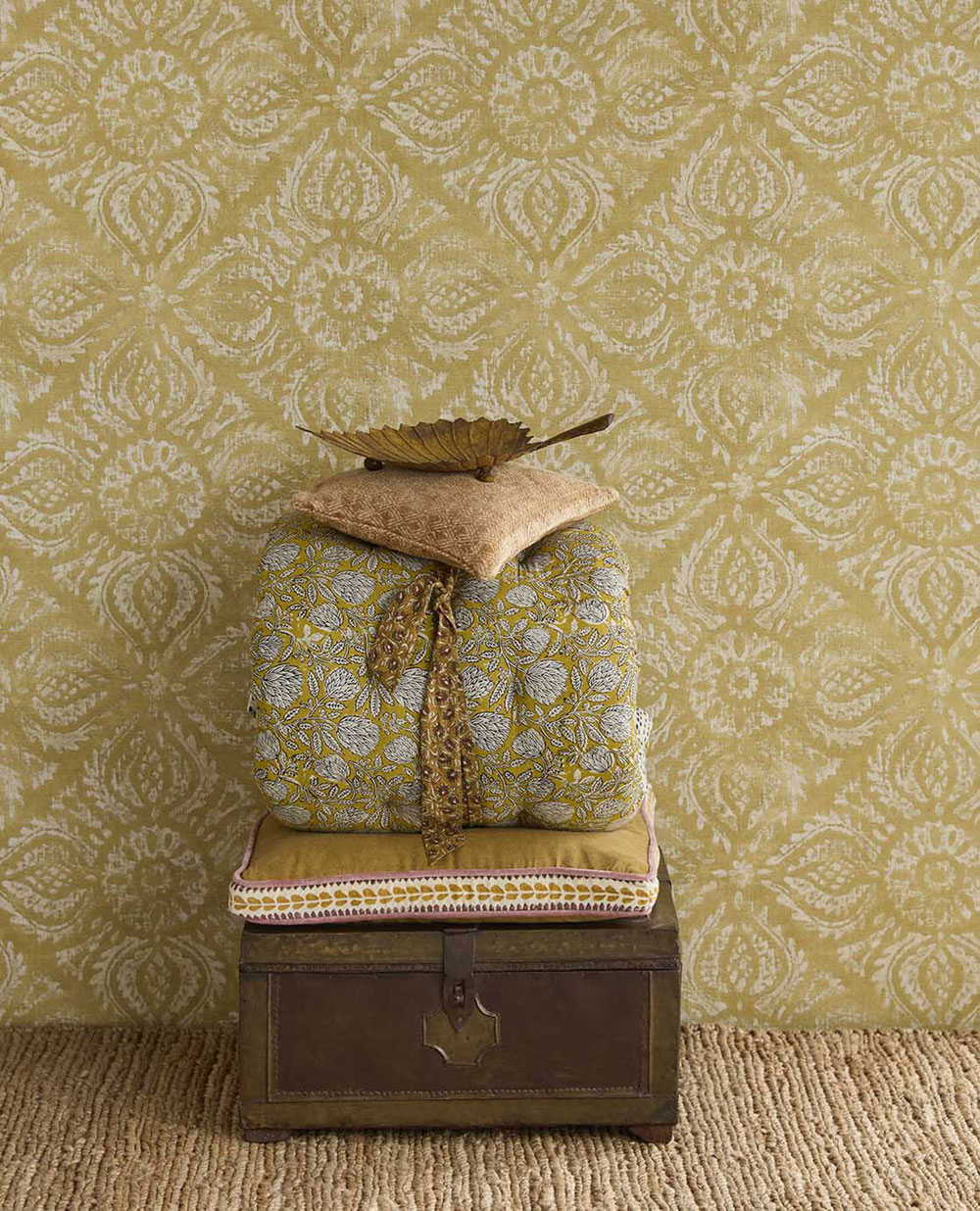 Wallpaper, yellow, ornaments, 350623, Amber, Eijffinger