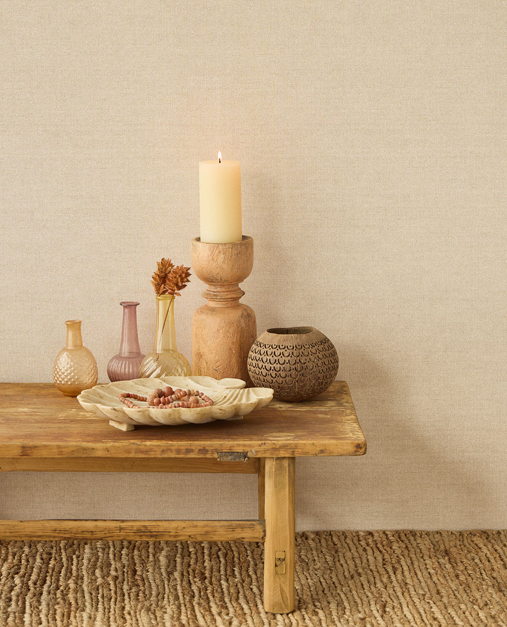 Wallpaper, beige, fabric imitation, 350632, Amber, Eijffinger