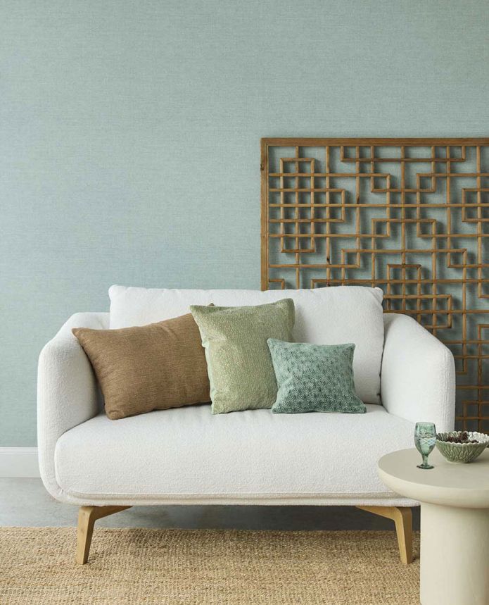 Wallpaper, turquoise, fabric imitation, 350634, Amber, Eijffinger