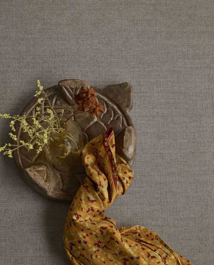 Wallpaper, brown, fabric imitation, 350635, Amber, Eijffinger