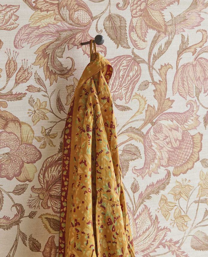 Wallpaper, reddish-brown, flowers, 350643, Amber, Eijffinger