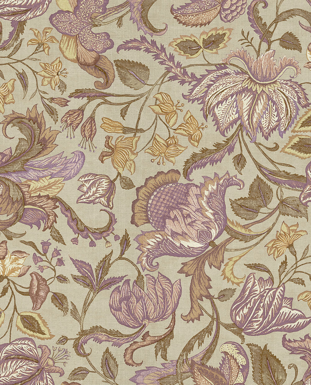 Wallpaper, brown-purple, flowers, 350644, Amber, Eijffinger
