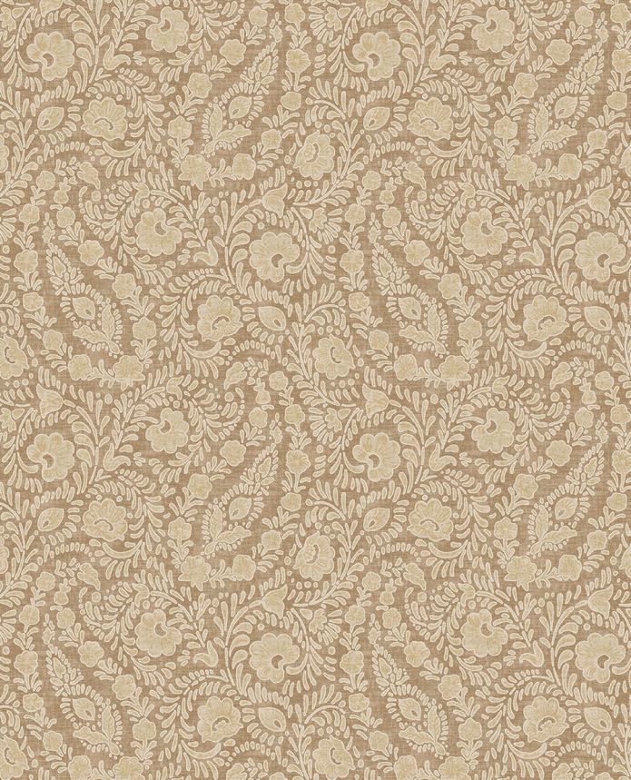 Wallpaper, brown, flowers, ornaments, 350652, Amber, Eijffinger