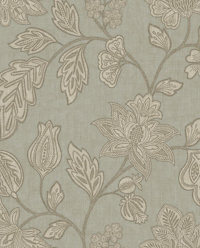 Wallpaper, blue, flowers, 350664, Amber, Eijffinger