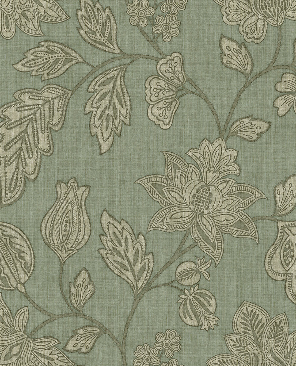 Wallpaper, green, flowers, 350665, Amber, Eijffinger