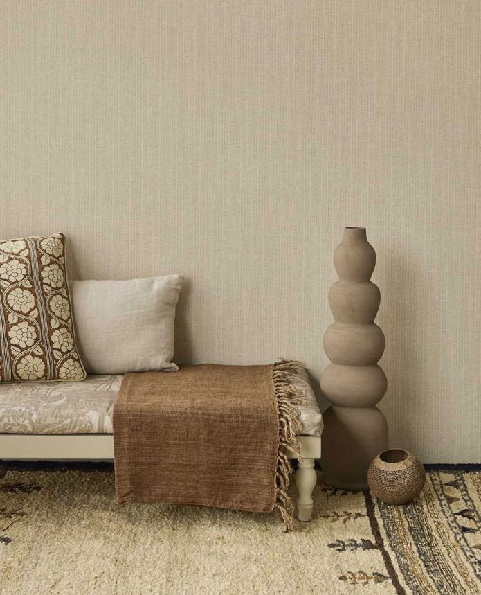 Wallpaper, grey-beige, mat imitation, stripes, 350671, Amber, Eijffinger