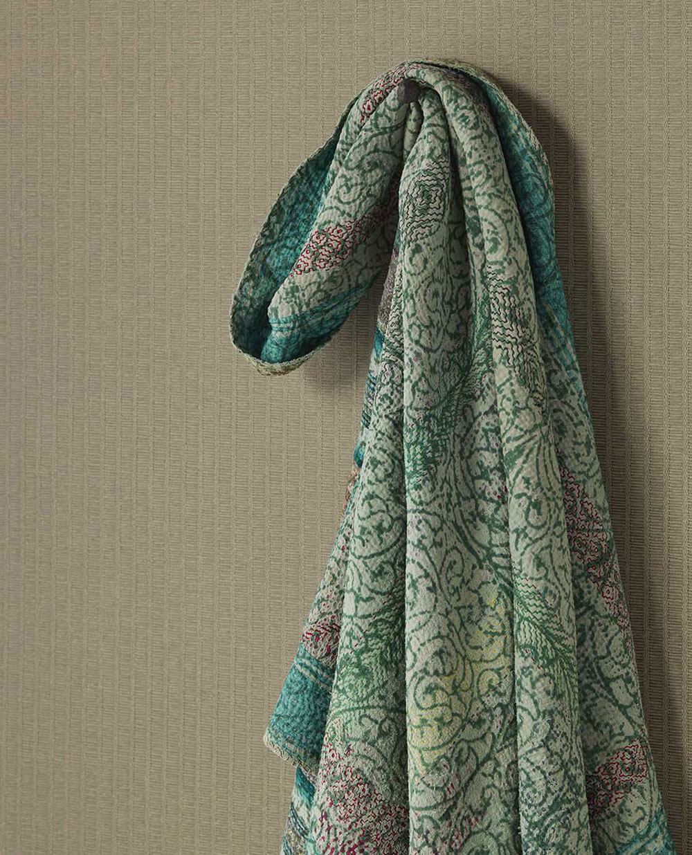 Wallpaper, green, mat imitation, stripes, 350676, Amber, Eijffinger