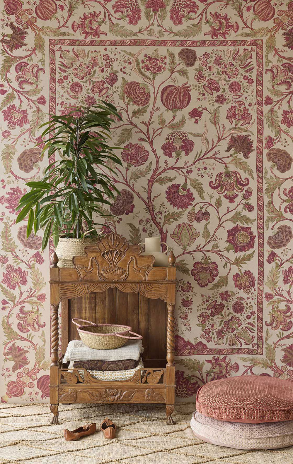 Mural wallpaper, red, Tree of Life, 350685, Amber, Eijffinger