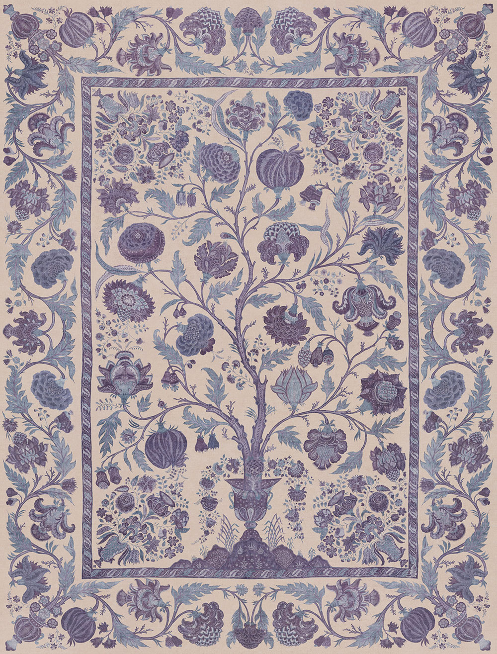 Mural wallpaper, blue, Tree of Life, 350686, Amber, Eijffinger