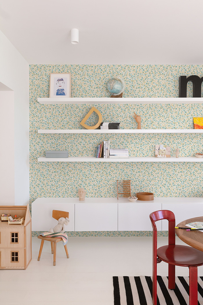 Wallpaper, turquoise, flowers, LD3009, Little Dreamers, Grandeco