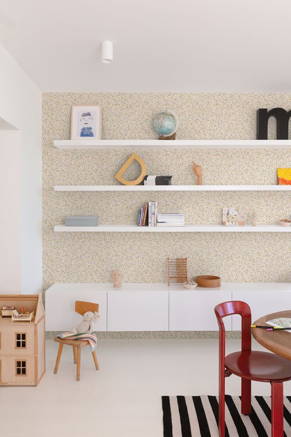 Wallpaper, ochre, flowers, LD3020, Little Dreamers, Grandeco