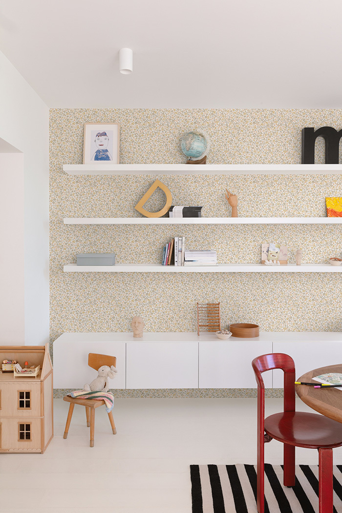 Wallpaper, ochre, flowers, LD3020, Little Dreamers, Grandeco