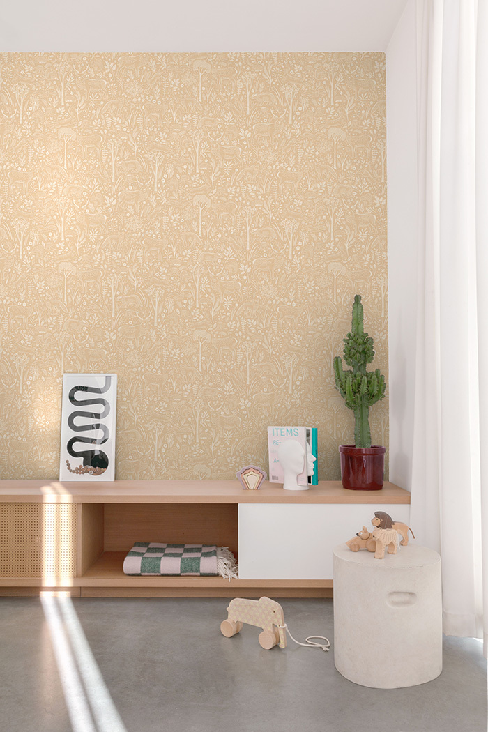 Wallpaper, brown, forest animals, LD3421, Little Dreamers, Grandeco