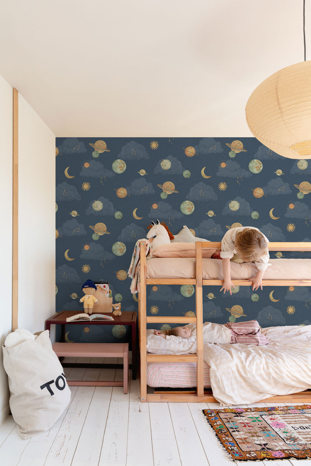 Kids wallpaper, blue, space, LD3515, Little Dreamers, Grandeco