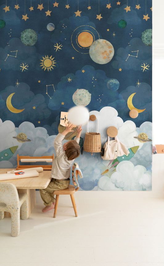 Kids mural, space, LD6101, Little Dreamers, Grandeco