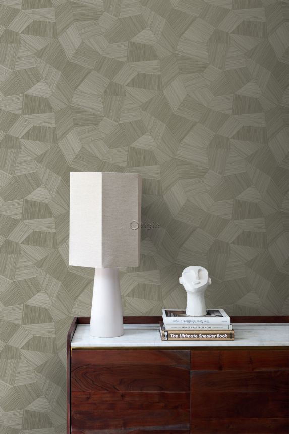 Wallpaper, grey-brown, geometric pattern, 347821, 3D Reflections, Origin