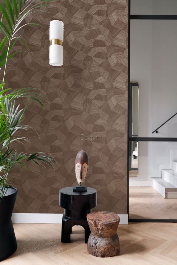 Wallpaper, brown, geometric pattern, 347824, 3D Reflections, Origin