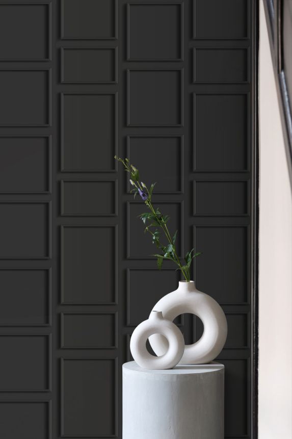 Wallpaper, black, 3D panel effect, 347861, 3D Reflections, Origin