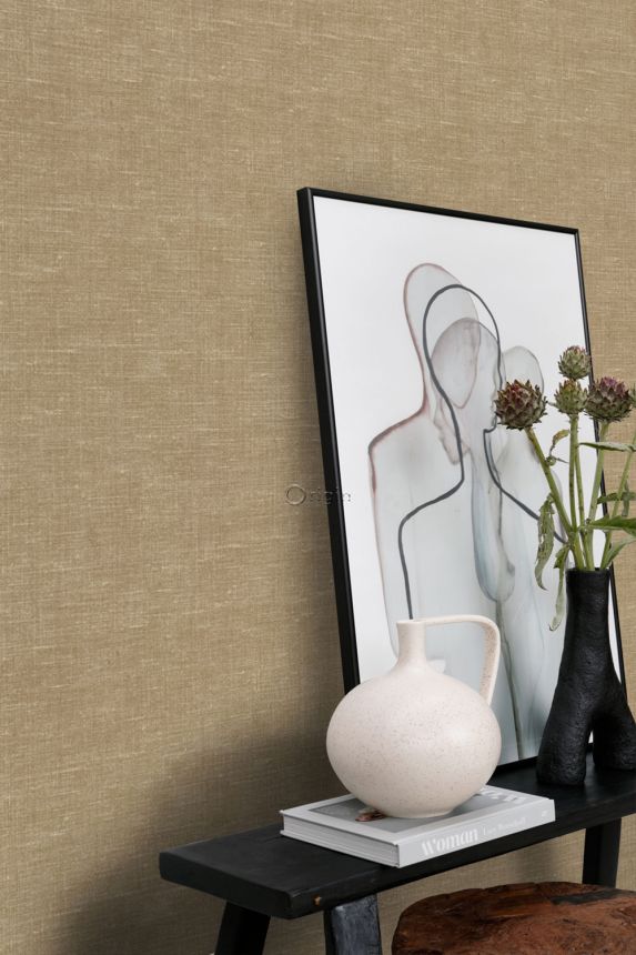 Wallpaper, brown, fabric imitation, 347862, 3D Reflections, Origin