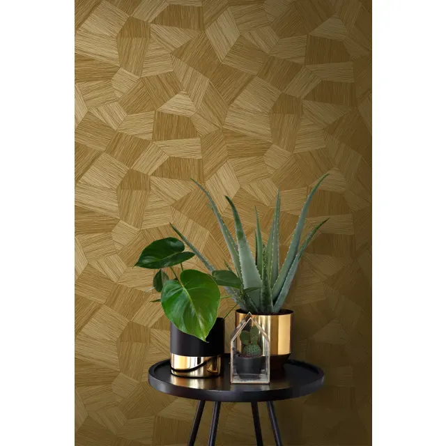 Wallpaper, gold, geometric pattern, 347953, 3D Reflections, Origin