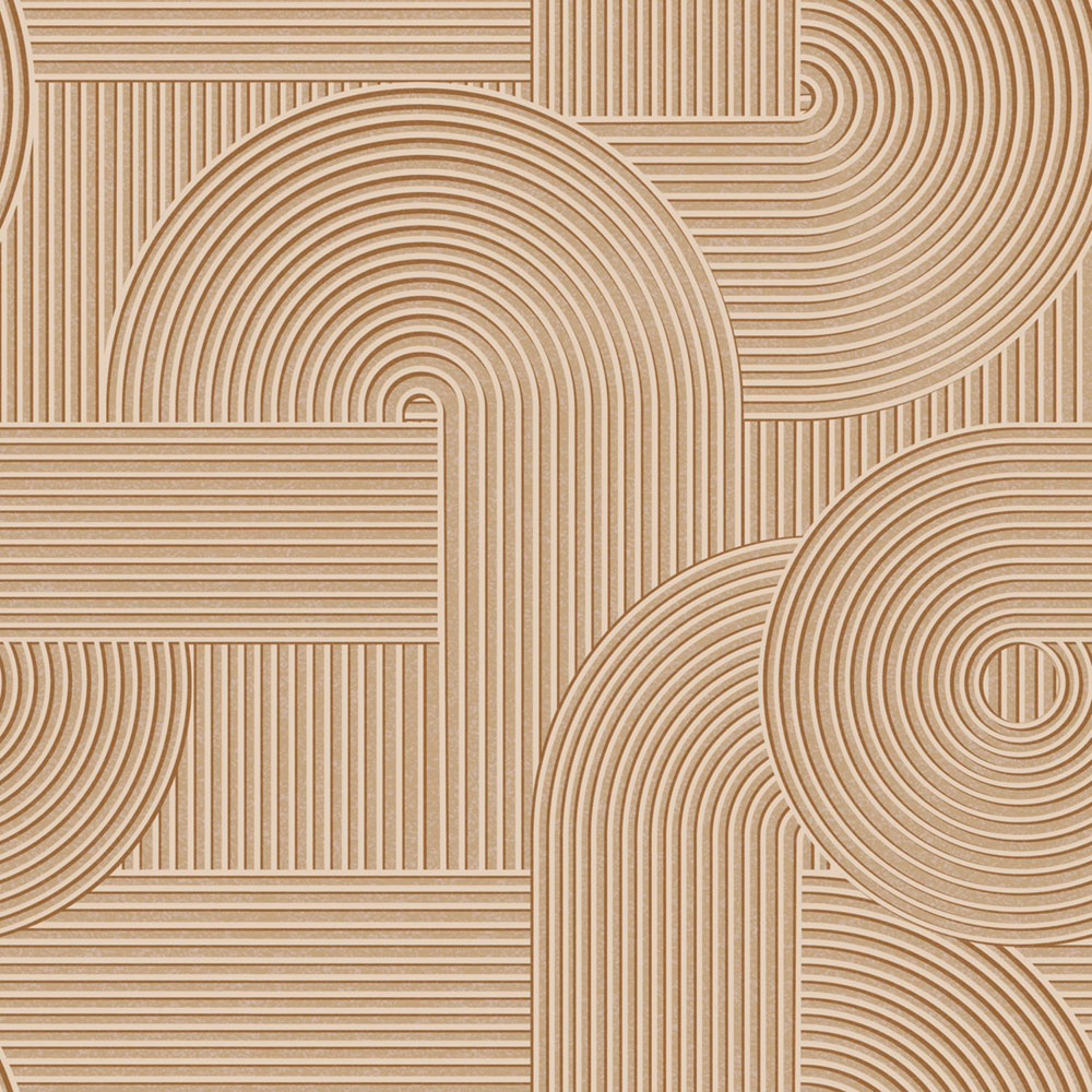Wallpaper, brown, 3D geometric pattern, 348016, 3D Reflections, Origin