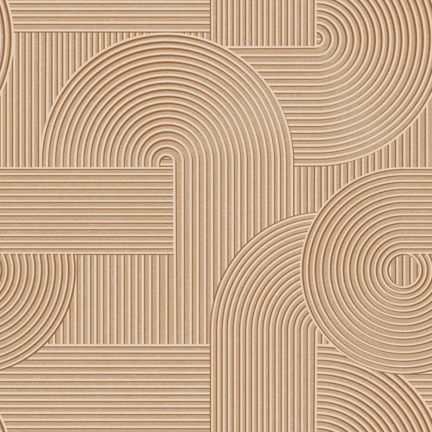 Wallpaper, brown, 3D geometric pattern, 348016, 3D Reflections, Origin
