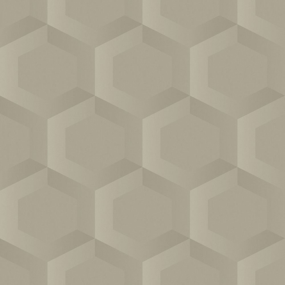 Wallpaper, beige, hexagons, 348019, 3D Reflections, Origin
