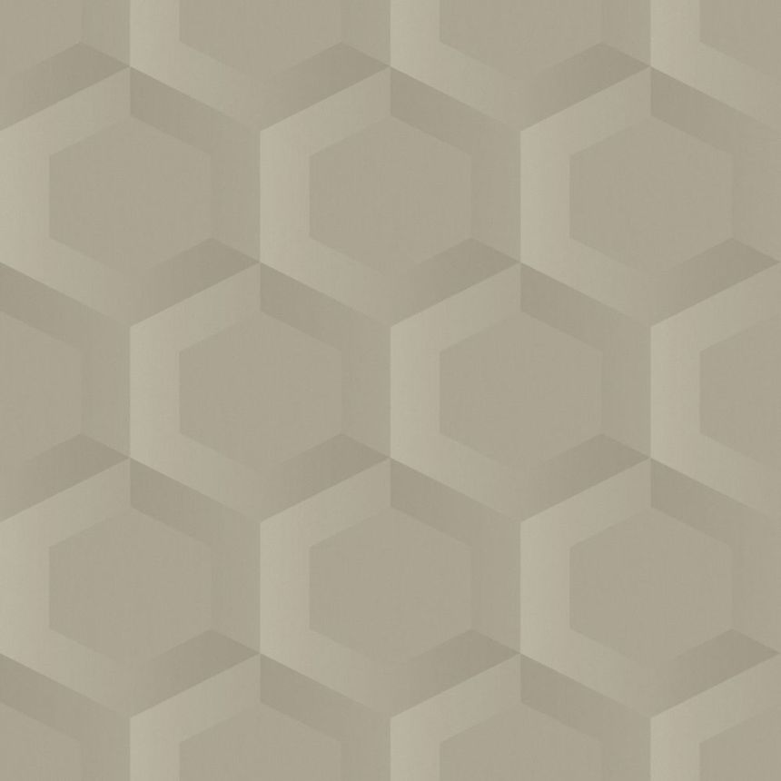 Wallpaper, beige, hexagons, 348019, 3D Reflections, Origin