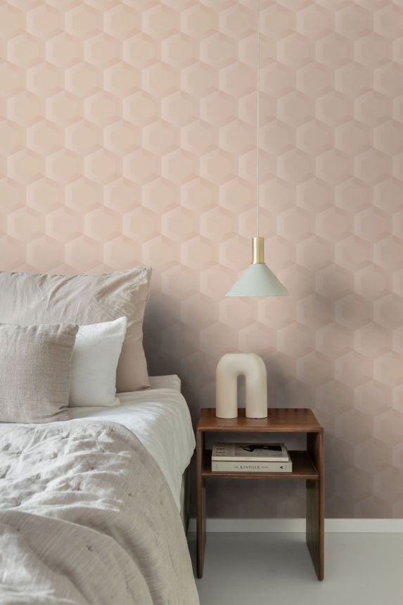 Wallpaper, pink, hexagons, 348020, 3D Reflections, Origin