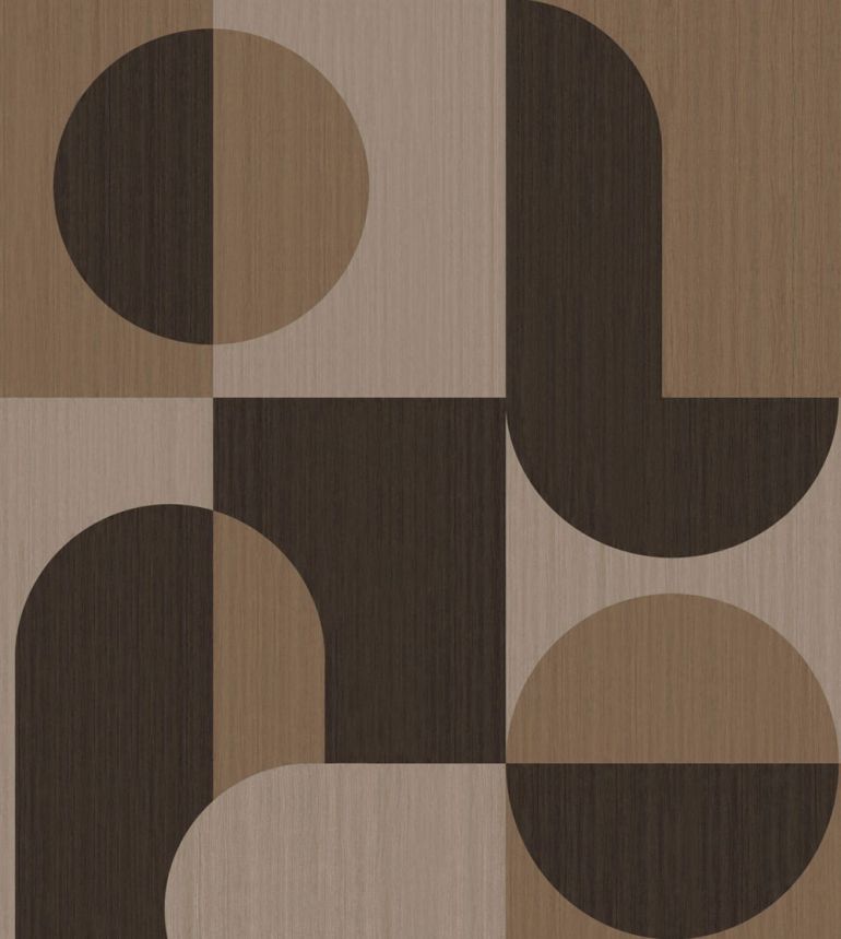 Mural wallpaper, brown, geometric pattern, 357325, 3D Reflections, Origin