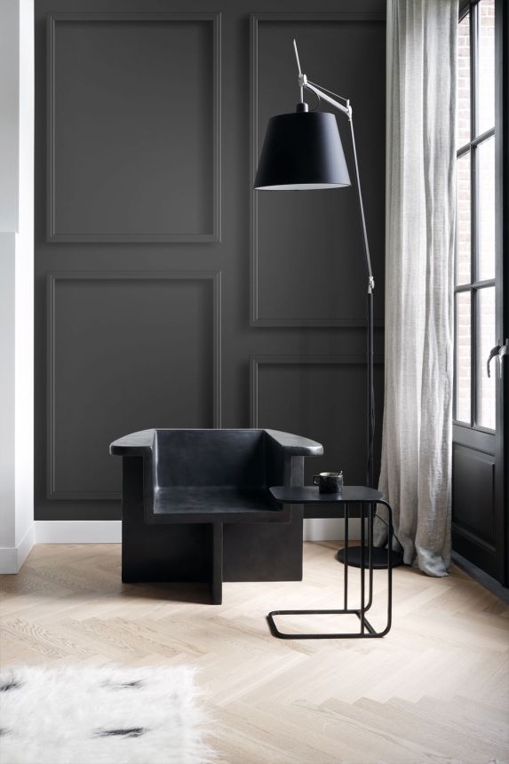 Mural wallpaper, black, panel imitation, 357337, 3D Reflections, Origin