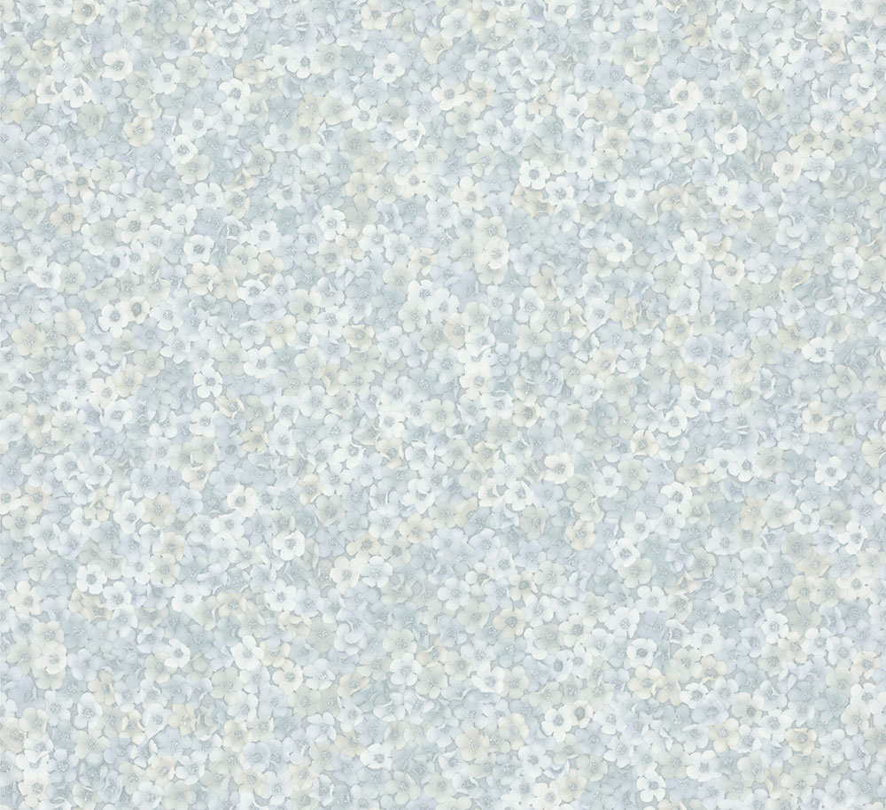 Wallpaper, Blue-Green, Flowers, 35841, Papis Loveday Fashion Icon, Marburg