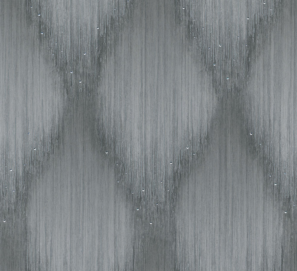 Wallpaper, Grey-Silver, Graphic Pattern with Crystals, 35884, Papis Loveday Fashion Icon, Marburg
