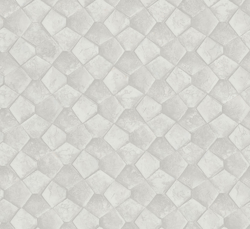 Geometric Wallpaper, Grey-Cream, 34906, Eclectic, Marburg