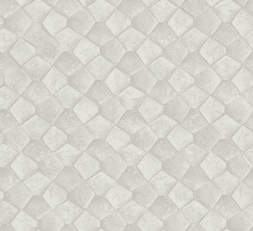 Geometric Wallpaper, Grey-Cream, 34906, Eclectic, Marburg