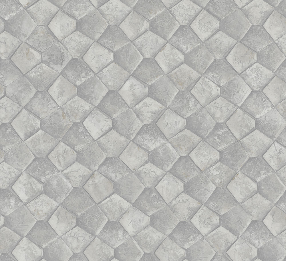 Geometric Wallpaper, Grey, 34907, Eclectic, Marburg
