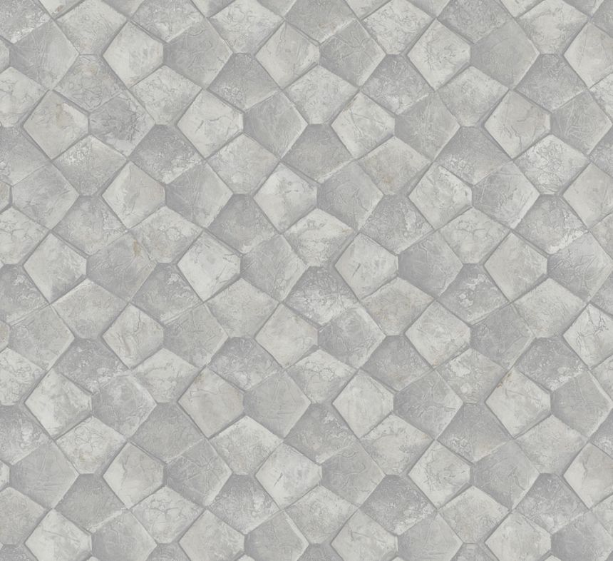 Geometric Wallpaper, Grey, 34907, Eclectic, Marburg