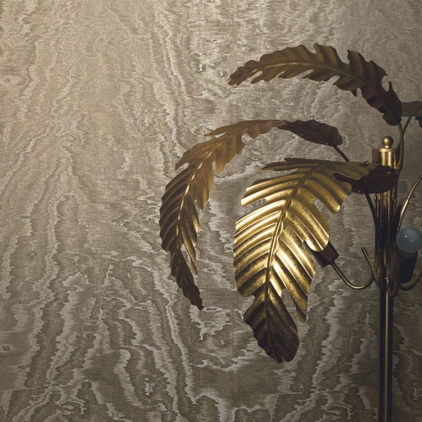 Wallpaper, Brown-Gold, Fabric Effect, 34922, Eclectic, Marburg