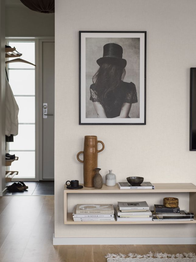 Wallpaper, cream-grey, fabric imitation, 38710, Borosan Bas, Boråstapeter